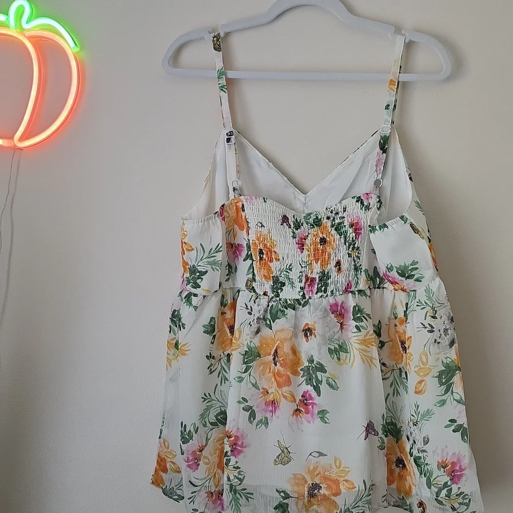 Torrid Floral with Orange and Green Accents